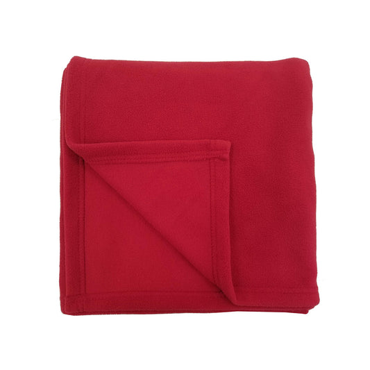 Rollee Pollee Red Fleece Cot Blanket