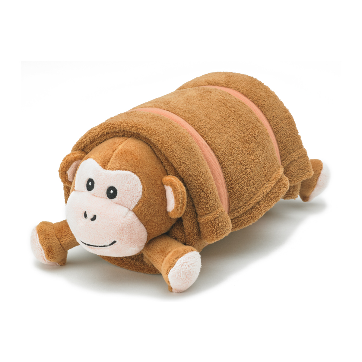 Brown Monkey Plush Pet Pillow with Blanket – Rollee Pollee Preschool ...